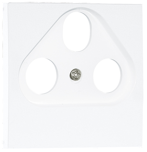 Cover Plate for R - TV - SAT Socket Multibrand 3 Outputs